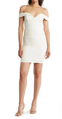 BEBE Off the Shoulder Body-Con Dress(Size Large) New w TAGS!! - Image 1 of 3