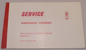 1970 Rolls Royce Silver Shadow Bentley T Operating and Maintenance Manual - Bild 1 von 6