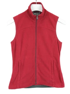 REI Waistcoat Women's XS Full Zip High Neck Fleece Lightweight Burgundy - Picture 1 of 7