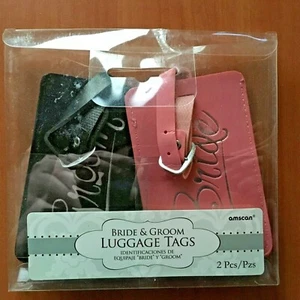 NEW BRIDE & GROOM LUGGAGE TAGS - Bild 1 von 2