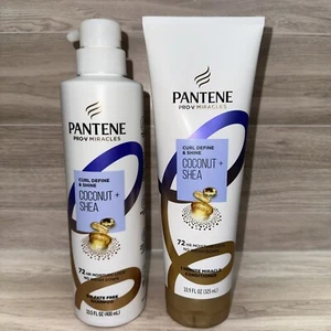 Pantene Pro-v Miracles Curl Define & Shine COCONUT + SHEA Shampoo & Conditioner - Picture 1 of 3