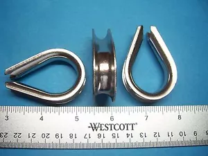 Stainless Steel Wire Rope Thimbles 10 mm for 3/8" Diameter Cable (Qty 10) - Picture 1 of 1