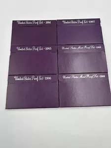 Six (1984-1989) Proof Sets, U.S. Mint Original Government Packaging - Picture 1 of 7