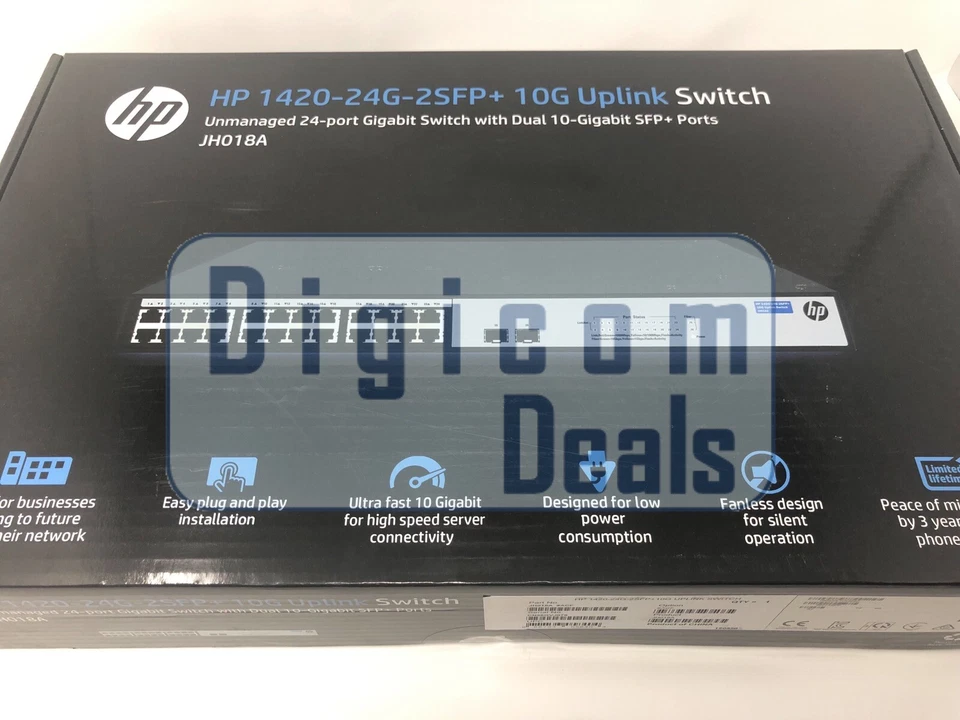 NEW RETAIL F/S JH018A HPE OfficeConnect 1420 24G 2SFP+ Switch - Image 1 of 1