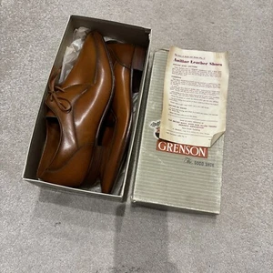 Grenson - Vintage Sveltes - Brogue Winkle Pickers - hellbraunes Leder - Größe UK10 - neu mit Karton - Bild 1 von 13