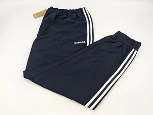 Adidas Men's Essential Tapered Cuff Sweatpants Joggers 3 Stripe Navy Size 2XL - Picture 1 of 12