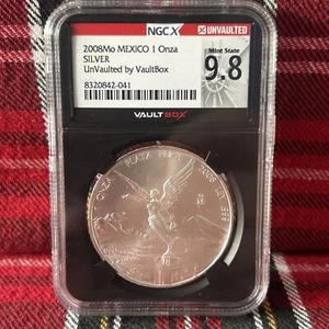🇲🇽Silver - 2008mo Mexico 1 Onza - NGC X UnVaulted MS9.8 - Libertad - MS68 - Picture 1 of 6