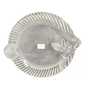 Vintage Studio Nova Pesca Glass Fish Serving Dish Platter Japan New Open Box - Picture 1 of 9