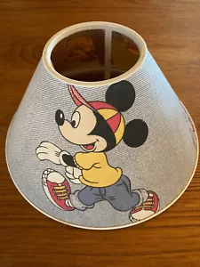 Mickey lampshade, nursery, denim fabric, Disney vintage - Picture 1 of 8