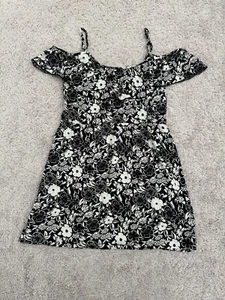 NWT Hollister Black/White Floral Womens Casual Sundress Tea Dress Size S - Picture 1 of 7