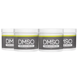 DMSO 70/30 Gel 4 oz. 4 pack Jar w/ Aloe Vera 99.995% Dimethyl Sulfoxide - Picture 1 of 7