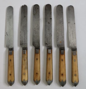 Juego de 6 cuchillos Lamson & Goodnow MFG co patentados 6 de marzo de 1860 era de la Guerra Civil - Imagen 1 de 13