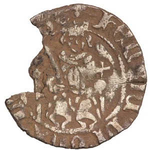 1485 - 1509 HENRY VII SOVEREIGN TYPE HAMMERED SILVER PENNY - Picture 1 of 2