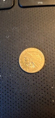 Moneda de oro cabeza india de $2,50 de 1908 #10 r3 Foto 1 de 2