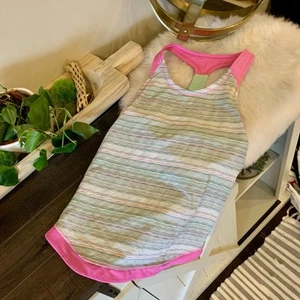 Ivivva Girls Racer Back Layered Built In Sports Bra Tank Size 12 Lululemon #200 - Picture 1 of 4
