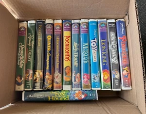VHS LOT 13 Tapes All Disney Classics Clamshell Case Animated Nostalgic Movies - Picture 1 of 1