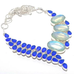 Topacio arco iris místico, piedras preciosas de ónix 925 collar de joyería de... - Imagen 1 de 1
