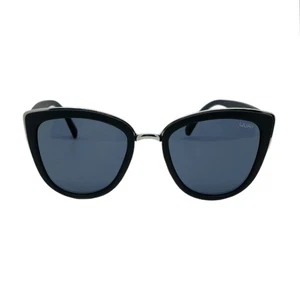 Gafas de sol Quay Australia My Girl retro ojo de gato negras plateadas humo - Imagen 1 de 7