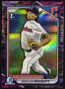 2024 Bowman Draft Braylon Doughty Cromo Fucsia Refractor Lunar 1er/199 BDC-37 - Imagen 1 de 2