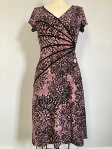 Vestido De Colección Connected Apparel Y2K Negro Rosa Floral Encaje Estampado Cachicho Talla 4 - Imagen 1 de 11