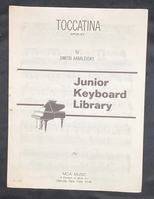 Vtg Sheet Music, Toccatina OPUS 27 By Dmitri Kabalevsky, Ships free - Bild 1 von 3