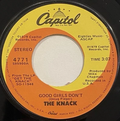 The Knack – Good Girls Don't / Frustrated – Capitol Records - 4771 – 1979 45 RPM - Image 1 of 4