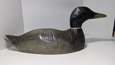 Señuelo de pato de madera vintage años 50’s 60’s tallado a mano 16” ojos de vidrio mallardo  Foto 1 de 4
