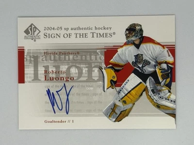 2004 Upper Deck SP Authentic Roberto Luongo Sign Of The Times ON CARD AUTO - Image 1 of 2