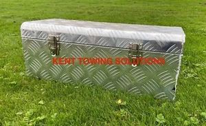 NEW Aluminium Chequer Plate Toolbox 575 x 245 x 220 mm Very High Quality ✅ - Picture 1 of 7