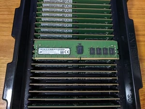 Micron 16gb PC4-3200AA 1Rx4 DDR4 ECC RDIMM Reg Server Memory MTA18ASF2G72PZ-3G2 - Picture 1 of 3