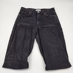 Zara Women's Size 6 Basic Skinny Leg Mid Rise Black Denim Stretch Jeans - Picture 1 of 5