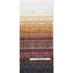 Patchwork Quilting Fabric Coffee Strips Back 1/2m Cut 50x110cm - Imagen 1 de 4