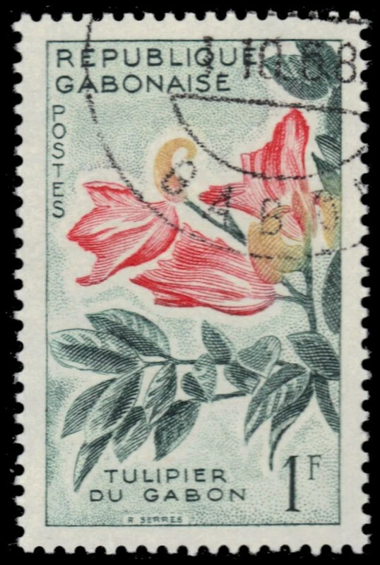 GABON 155 - Tulip Tree "Spathodea campanulata" (pf17327) - Image 1 of 1