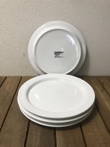 Crate & Barrel Bret Bortner Dinner Plates 11" White Set Of 4 Heavy EUC - Picture 1 of 11