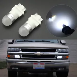 2pcs White 3157 DRL Daytime Running Lights LED Bulbs Car Truck 4114 4157 3057 - Picture 1 of 9