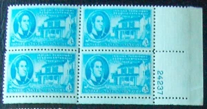 US 3¢ stamp Indiana Territory Sesquicentennial SC #996 plate block MNH 1950 - Picture 1 of 1