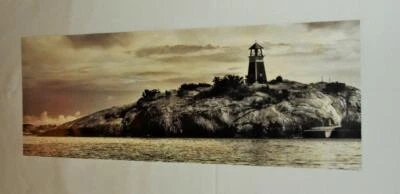 LIGHTHOUSE ON THE LAKE PHOTOGRAPHY 10" X 28" PRINT - image 1 of 4