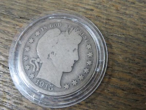 Medio dólar de peluquero 1915-D - moneda de 90 % plata escasa mejor fecha - Imagen 1 de 6