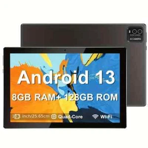 New Android 13 10.1" Tablet PC, 8GB/128GB, 1.8GHz quadcore, 5G WiFi, 2 cameras - Picture 1 of 9