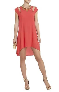NEW BCBGMAXAZRIA BRIGHT POPPY STACEY SHEATH DRESS WQR61A50/AM304 SIZE S - Foto 1 di 9