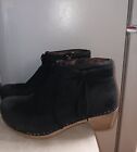 Dansko Womens Size 39 Or Us 8.5 Black Leather Zip Ankle Leather Boots