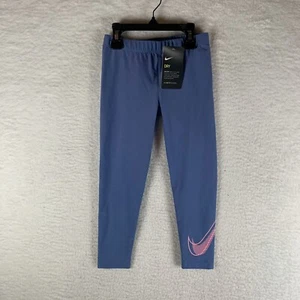 Nike Leggings Girls 6 Royal Pulse Dri-Fit Stretch Elastic Waist Pull-On 7380 - Picture 1 of 5