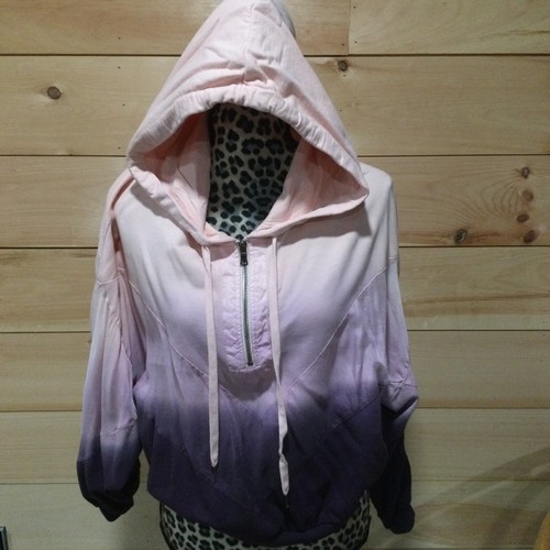 UNDERCOVER Felpa con cappuccio VICTORIA'S SECRET ROSA 1 4 Cerniera Crop Jacket Ombré rosa viola media