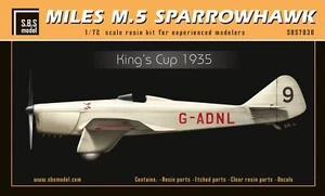 Kit completo resina Miles M.5 Sparrowhawk 'King's Cup' 1935 1/72 SBS 7030 - Imagen 1 de 9