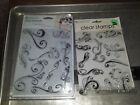 Clear Stamos,2 Sets,Autumn Leaves, Swirls,Flourishes,B126, Rubber