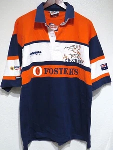 Vintage Barbarian Crocs RFC FOSTERS BEER RUGBY Poloshirt 2XL Australien 90er/00er genäht - Bild 1 von 13