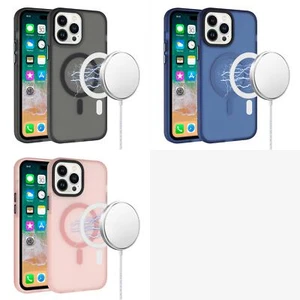 For iPhone 15 Pro Magnetic Circle Shockproof Hybrid Case - - Picture 1 of 13