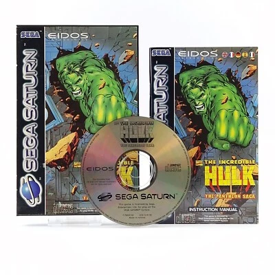 Sega Saturn Spiel : The Incredible Hulk The Pantheon Saga - OVP Anleitung CD PAL - Bild 1 von 4