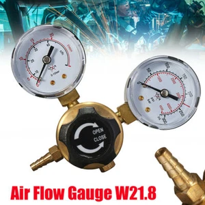 Argon CO2 Regulators Double Gauge Gas Bottle MIG TIG Welding Flow Meter W21.8 - Picture 1 of 7