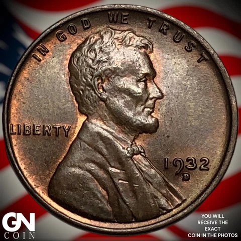 1932 D Lincoln Cent Wheat Penny  Q5407 Cover